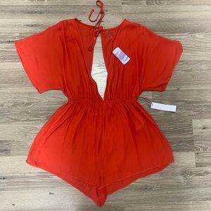 Swimwear cover up romper shorts